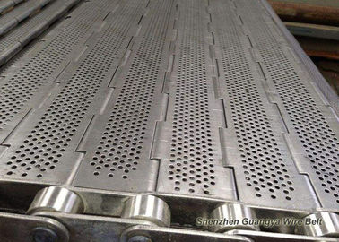 Kettenrad gefahrene Platten-Verbindungs-Bandförderer-Gurt-hohe Temperatur beständig